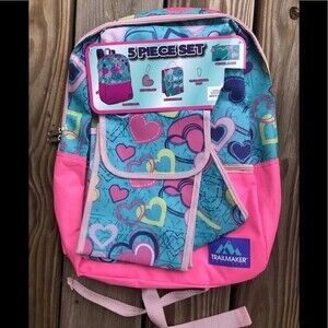Trailmaker 5pc Heart Backpack Set NEW NWT